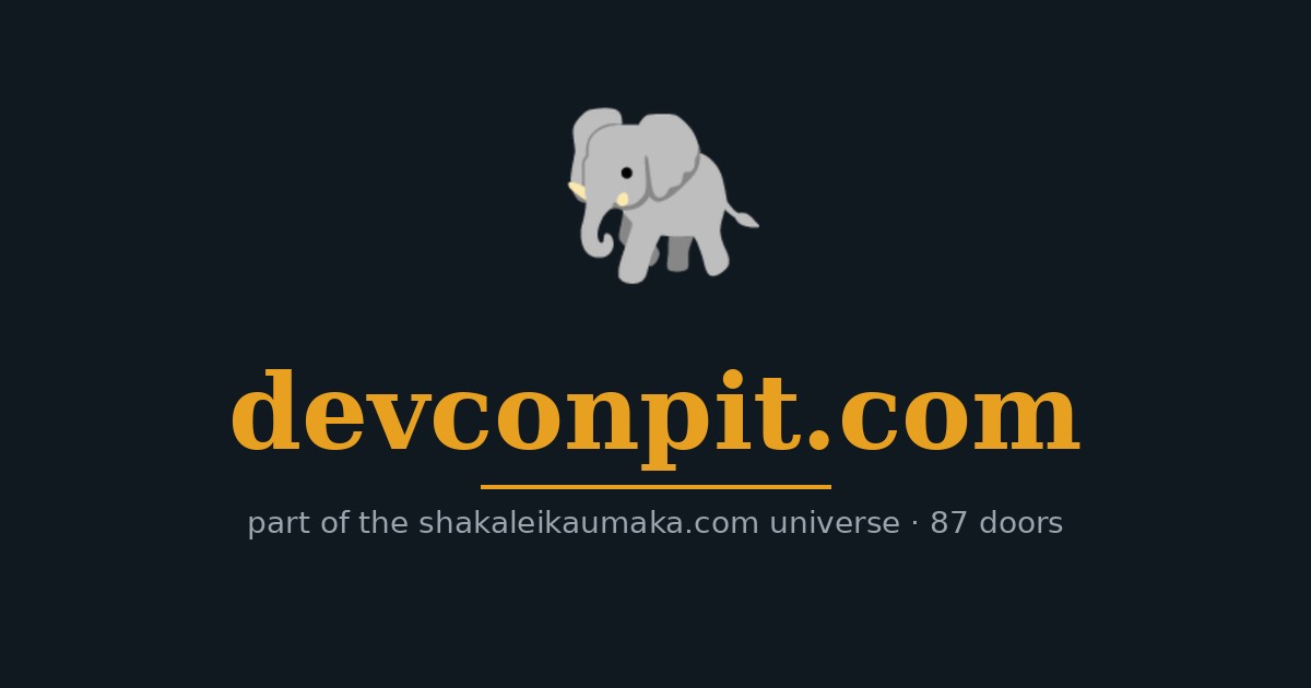 DEVCON PIT 🇮🇳🕳️ website preview